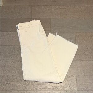 Madewell Ankle Cropped Cream Jeans